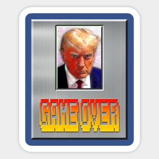 Donald Trump Mugshot Game Over Sticker